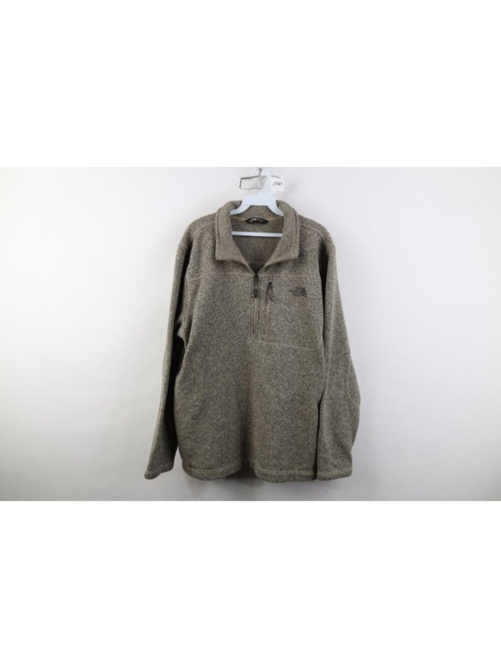 Vintage Y2K The North Face Mens XL Spell Out Knit Half Zip Pullover Sweater